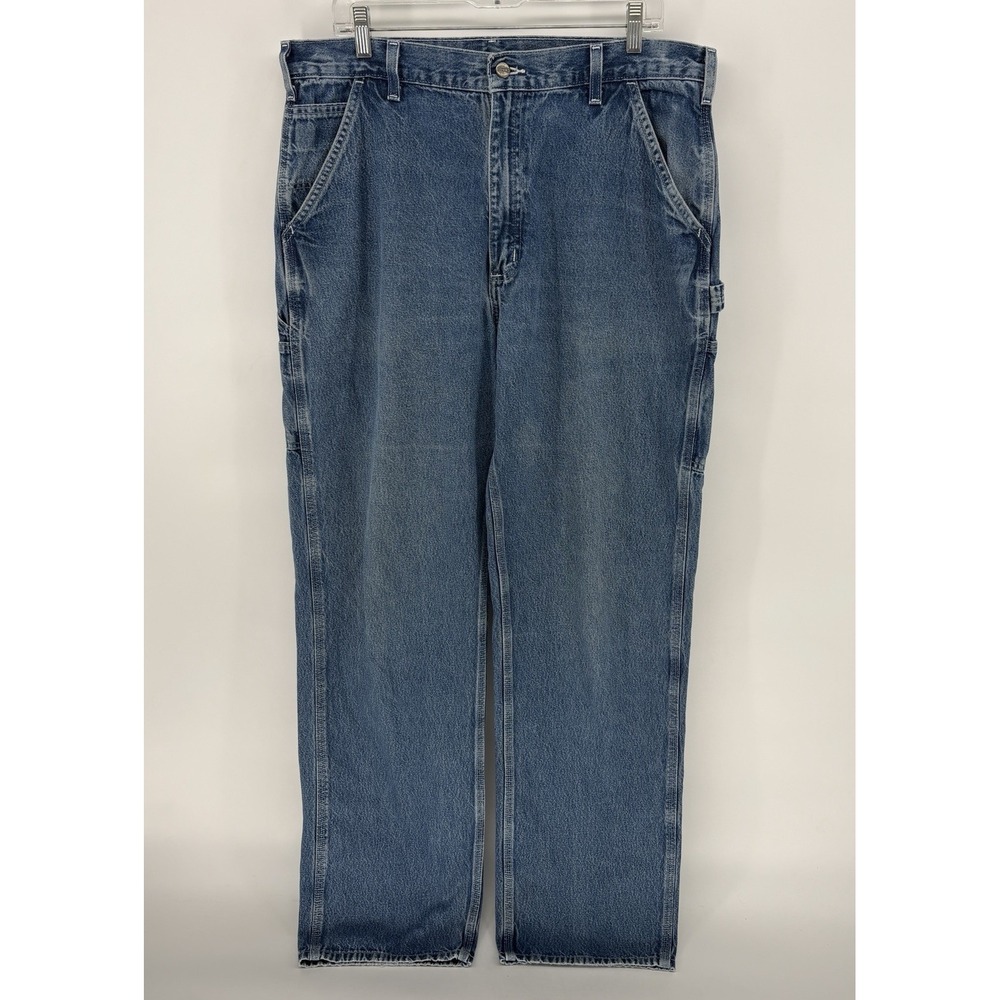 Vintage Carhartt‎ Jeans Men's 36X36 Blue Carpenter Workwear Dungaree Fit Denim
